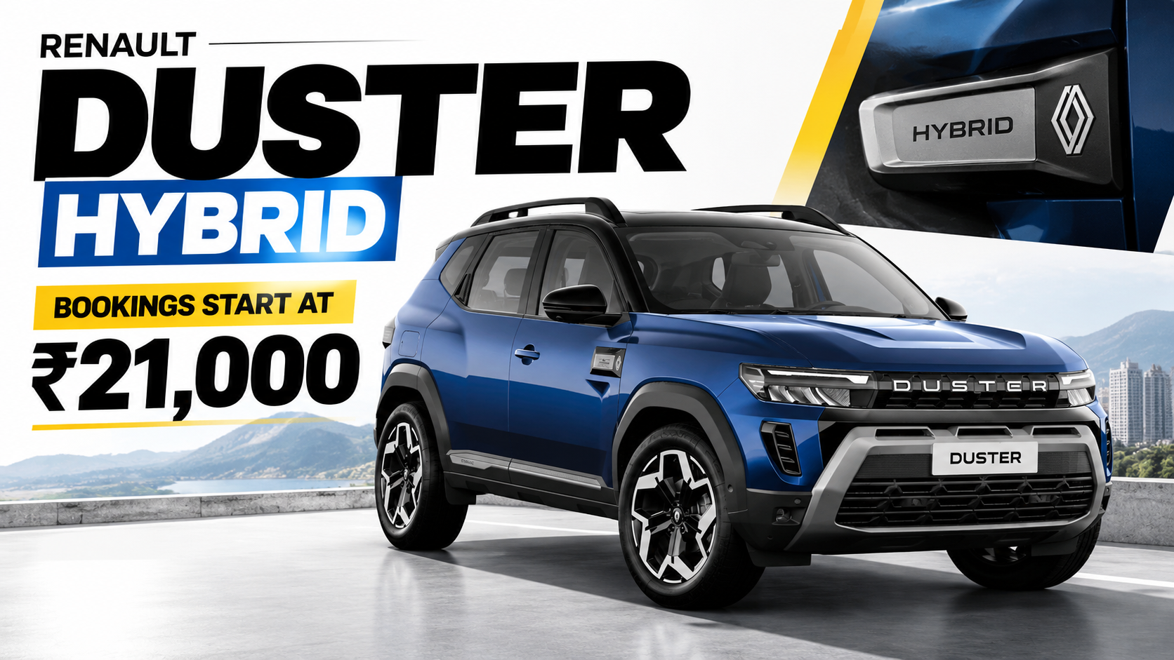 Renault Duster Hybrid Bookings Start At Rs 21,000